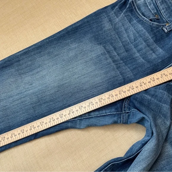 Seven Medium Blue Med Rise Whiskered Flared Jeans - Picture 13 of 16